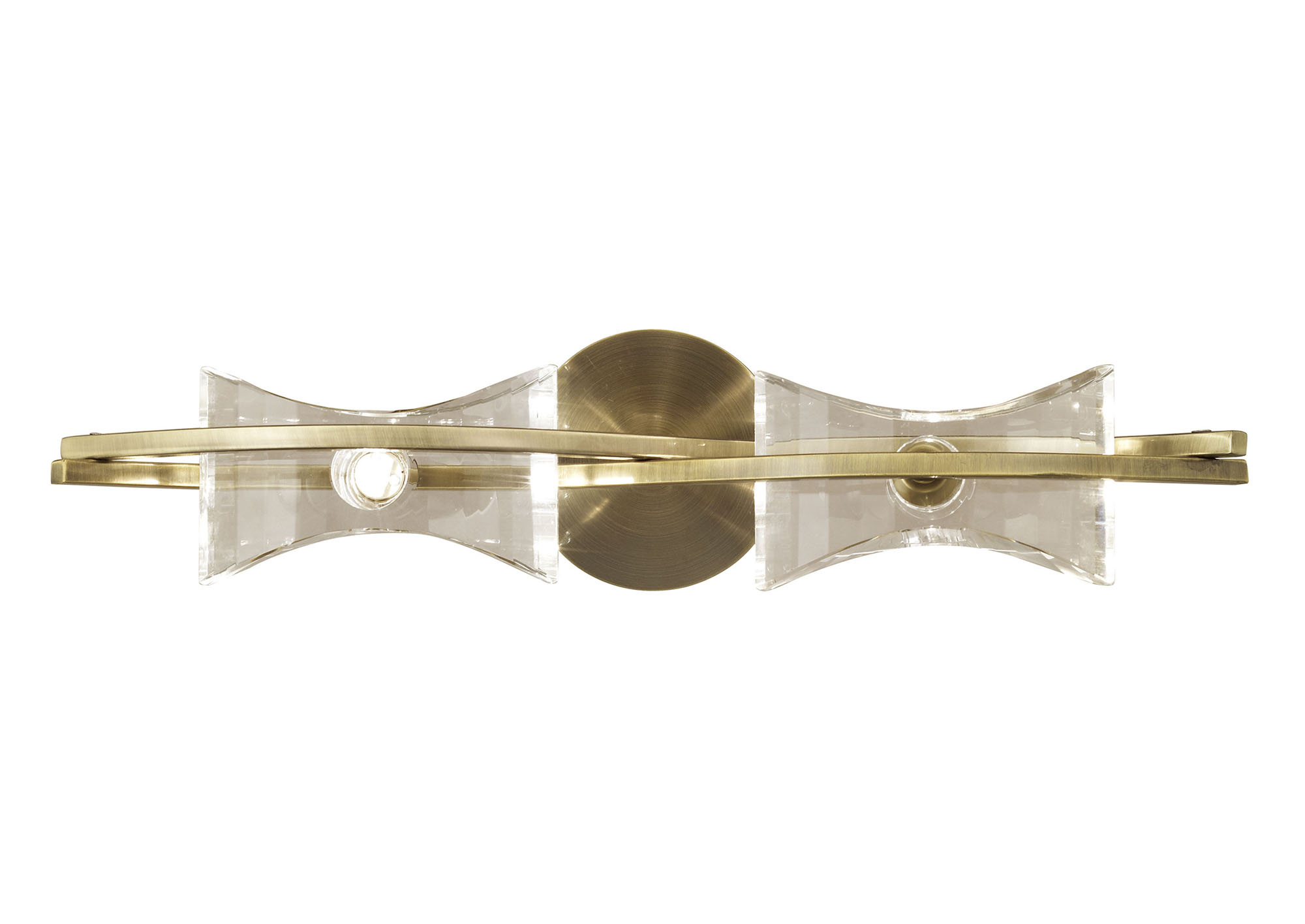 Kromo Antique Brass Wall Lights Mantra Flush Wall Lights